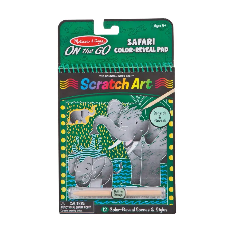 ON THE GO SCRATCH ART COLOR REVEAL PAD - SAFARI