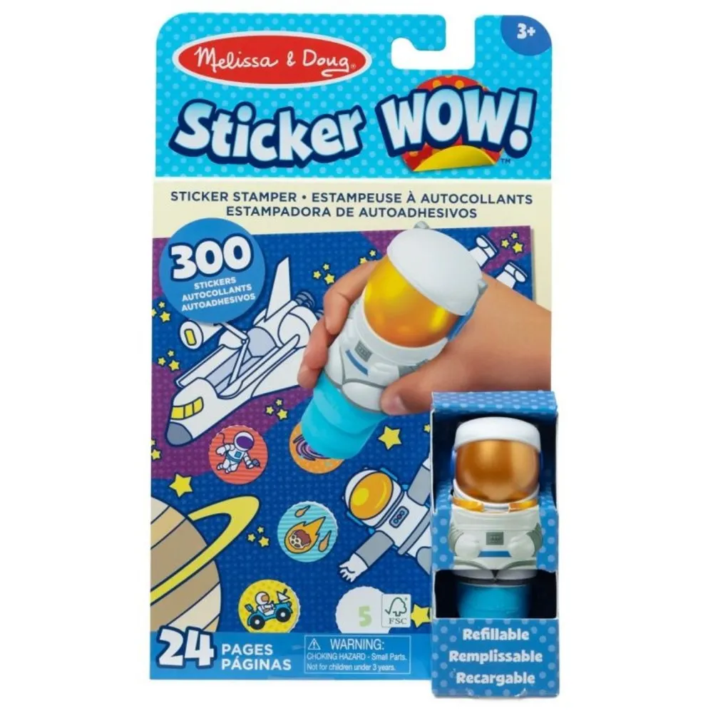 Sticker WOW! Aktivitātes bloki & Sticker Stamper - Astronauts