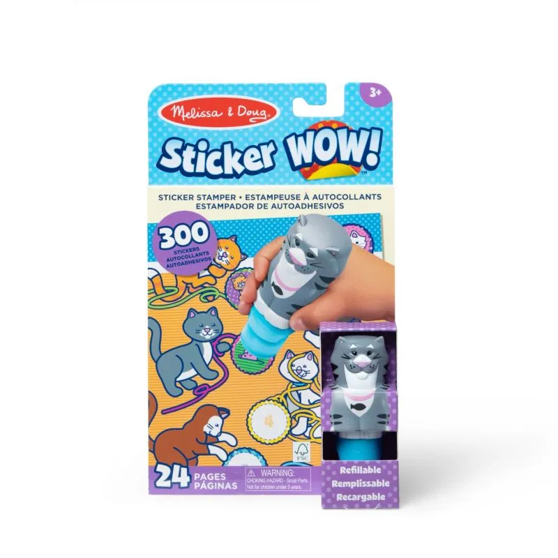 Sticker WOW! Aktivitātes bloki & Sticker Stamper - Kaķis